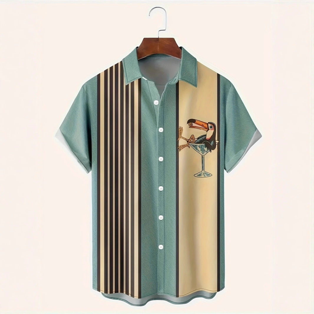 Men's 3D Printed All-matching Retro Fashion Shirt