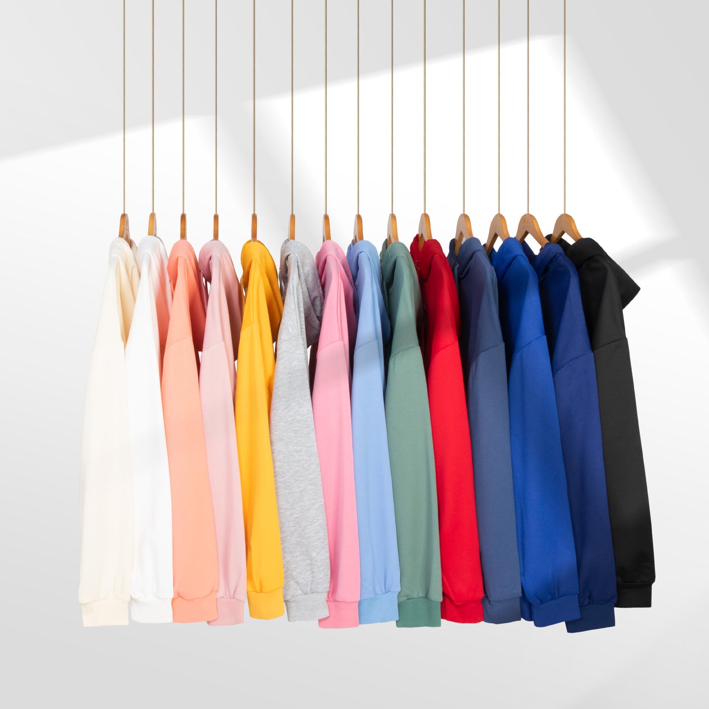 Spring And Autumn Drop Shoulder Loose Solid Color Hooded Sweater For Men And Women