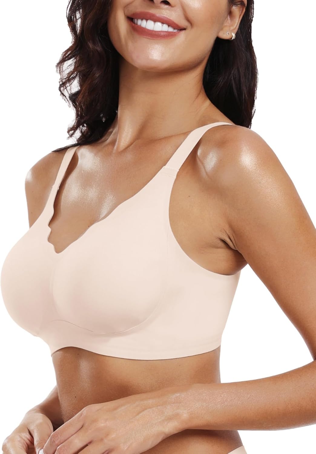 OEAK - Brasier sin aros para mujer, con soporte push up, cobertura completa, cómodo, para uso diario, sin costuras para usar con camisetas