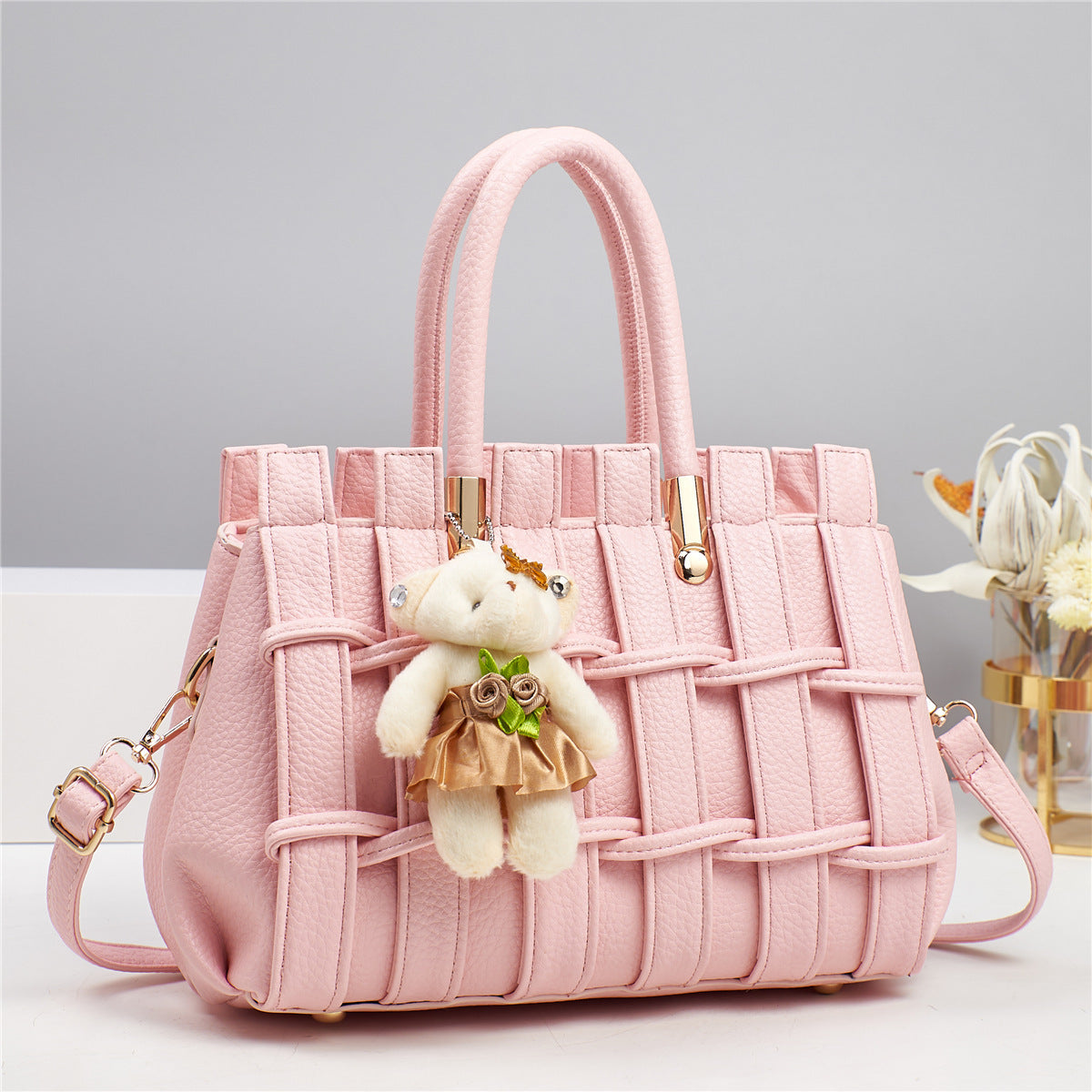 New Anti-scratch Women's Bag Fashion Hand-woven Handbag Shoulder Bag