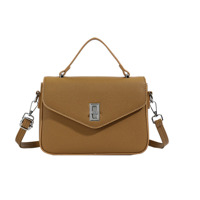Fashion Casual All-match Commute Cowhide Portable Shoulder Messenger Bag